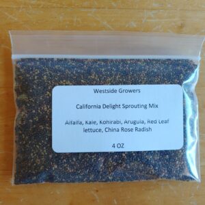 Two pkgs of California Delight Sprouting seed mix - High quality, Fresh, Grown in USA, Delicious !!